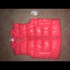 New Carter’s Kids Girls Winter Jacket Vest Puffer Coat 3T Coral Pink Toddler